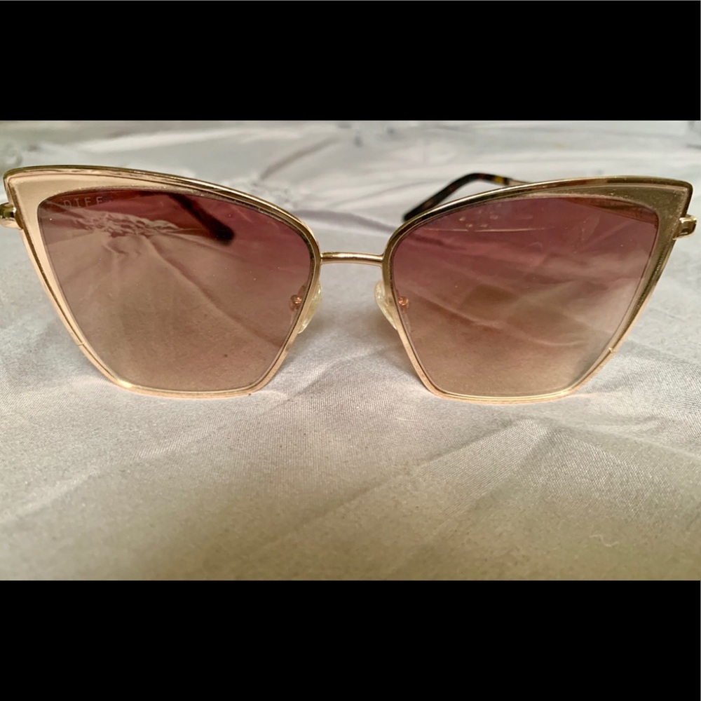 Diff gold polarized Sunglasses